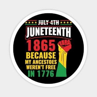 Juneteenth June 1865 Black History Afro Magnet